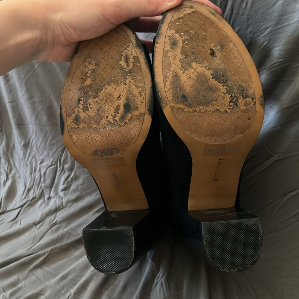 Black Report Booties Open Toe Size 9.5 Women’s - image 2